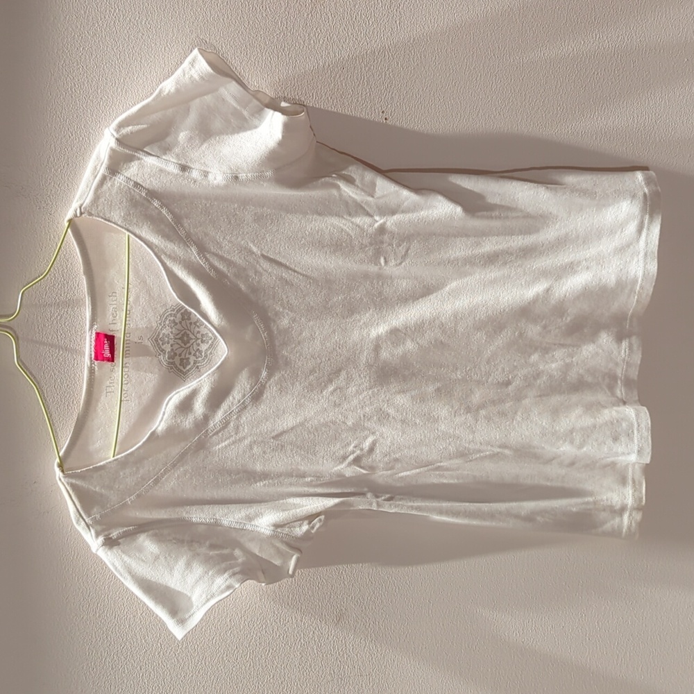 Glima split V-neck s/s Med top